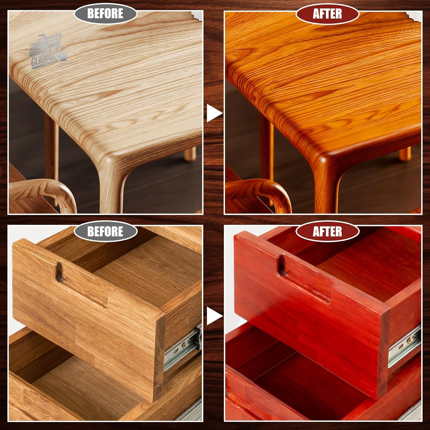 Impregnating Wood Walnut Water Paint Interior Furniture Outdoor Doors Fixtures 80ml-