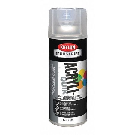 Krylon Industrial K01301a07 Spray Paint, Crystal Clear, Gloss, 12 Oz