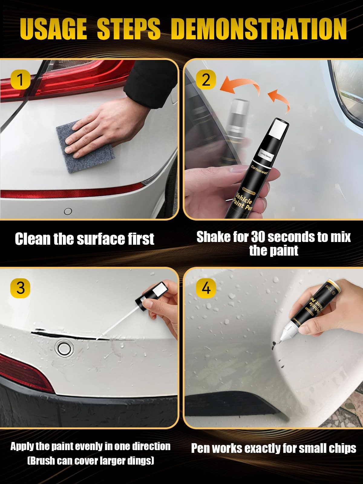 Touch Up Paint Kit For Universal Burgundy Automotive Paint Scratch Repair