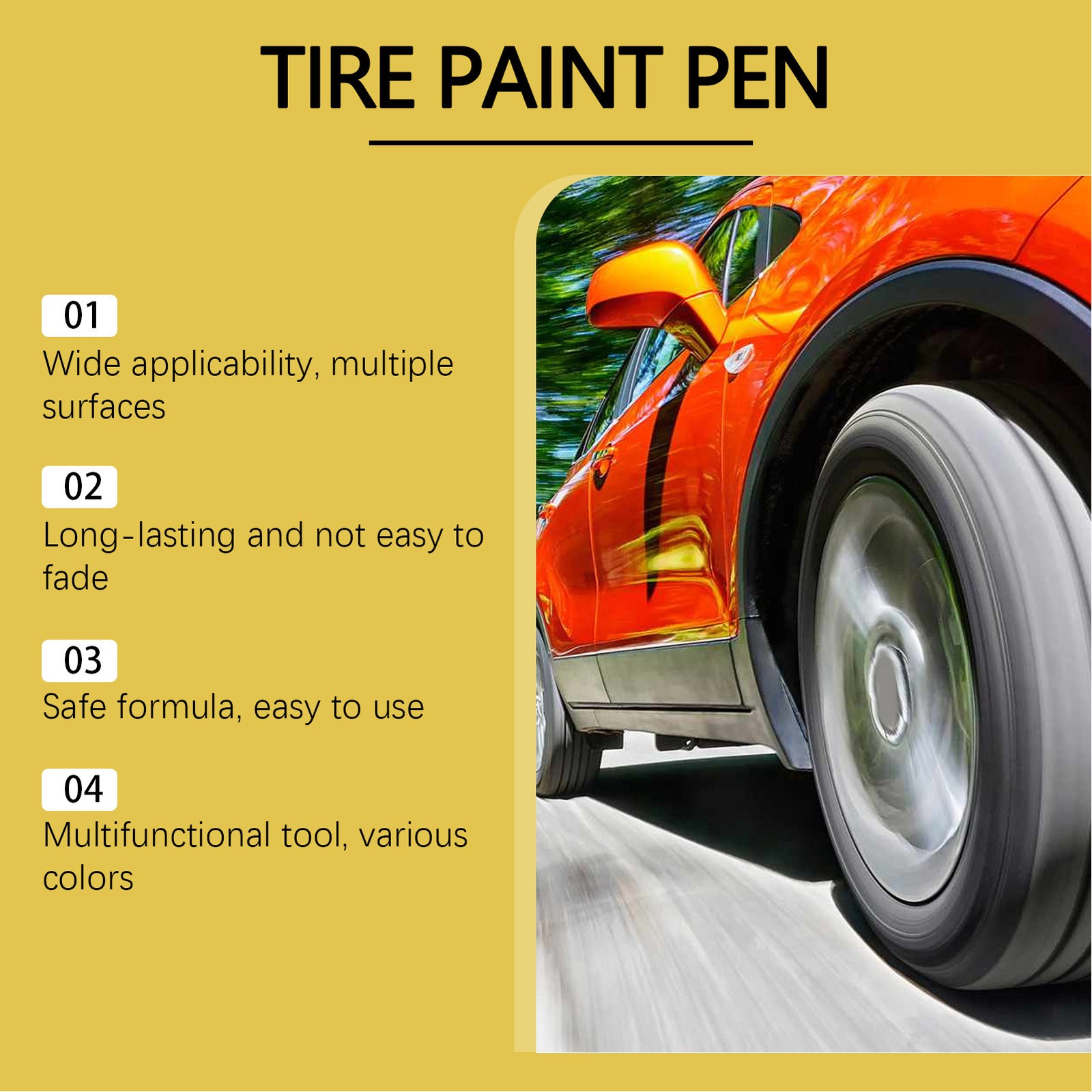 Tire Paint Markers For Easy Application On Automotive Surfaces Easy To Use