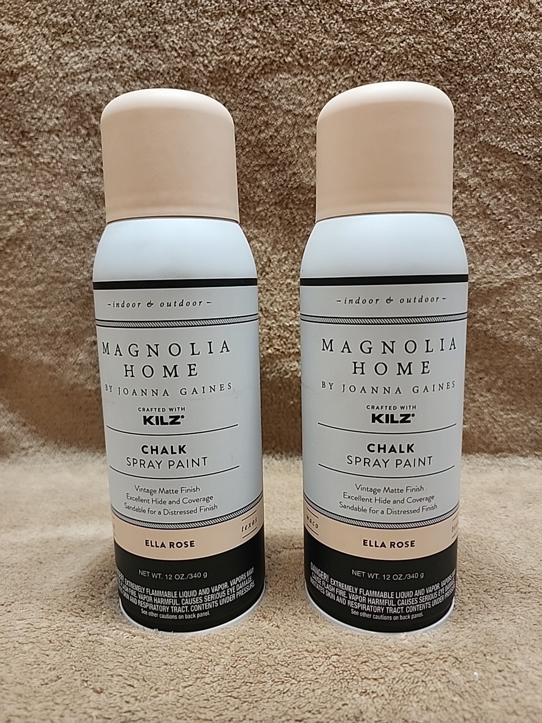 Lot of 2: Magnolia Home by Joanna Gaines Chalk Paint. 12 oz. Color: Ella Rose