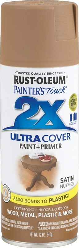 NEW CASE OF (6) RUSTOLEUM 249070 ULTRA COVER 2X SATIN NUTMEG SPRAY PAINT 7304108