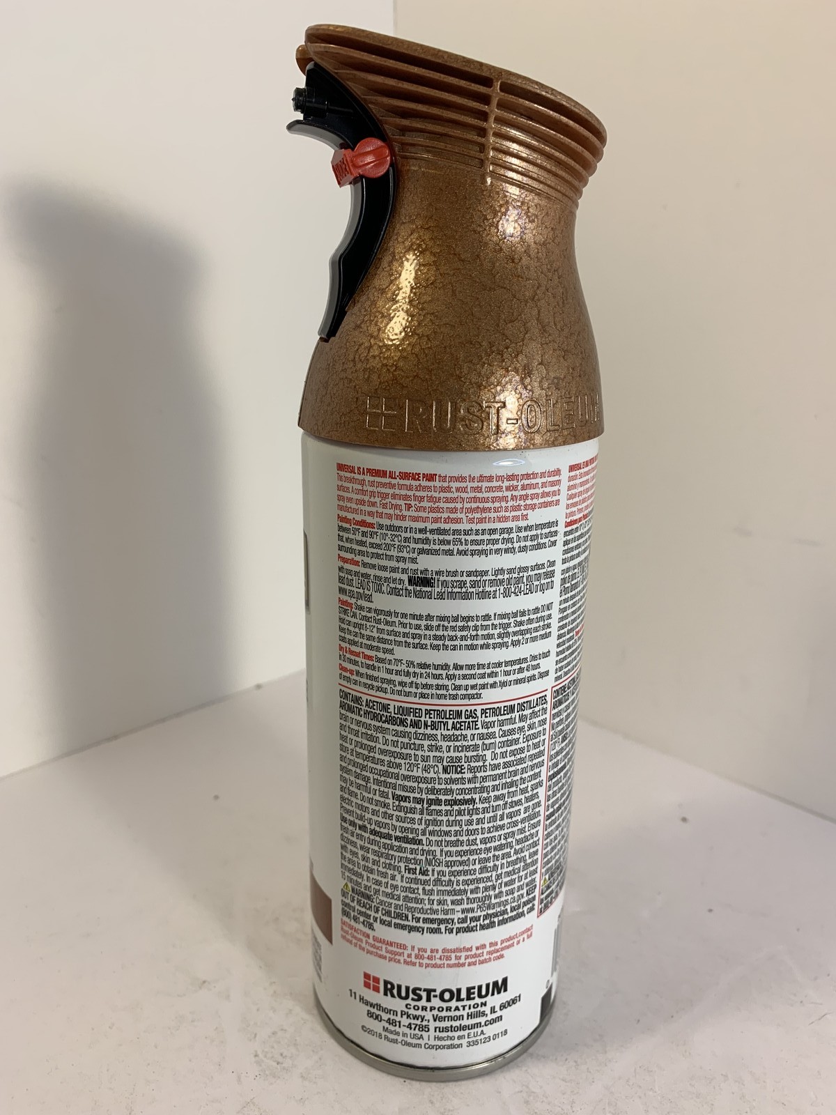 Rust-Oleum Universal Hammered Paint & Primer in One Spray Paint Copper 12 oz
