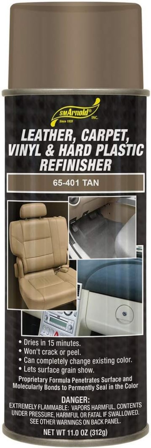 S.M. Arnold Refinishing Spray Paint – TAN 11 Oz. – For Leather, Carpet, Vinyl…