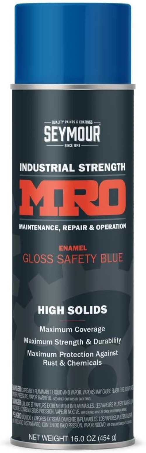 Industrial MRO High Solids Spray Paint, Safety Blue, 16 Fl Oz Pack of 1