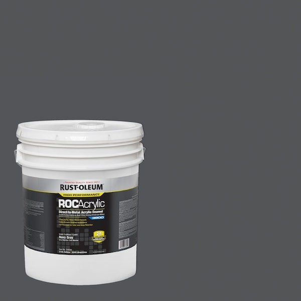 Rust-Oleum 316533 Acrylic Enamel Coating, Navy Gray, 5 Gal