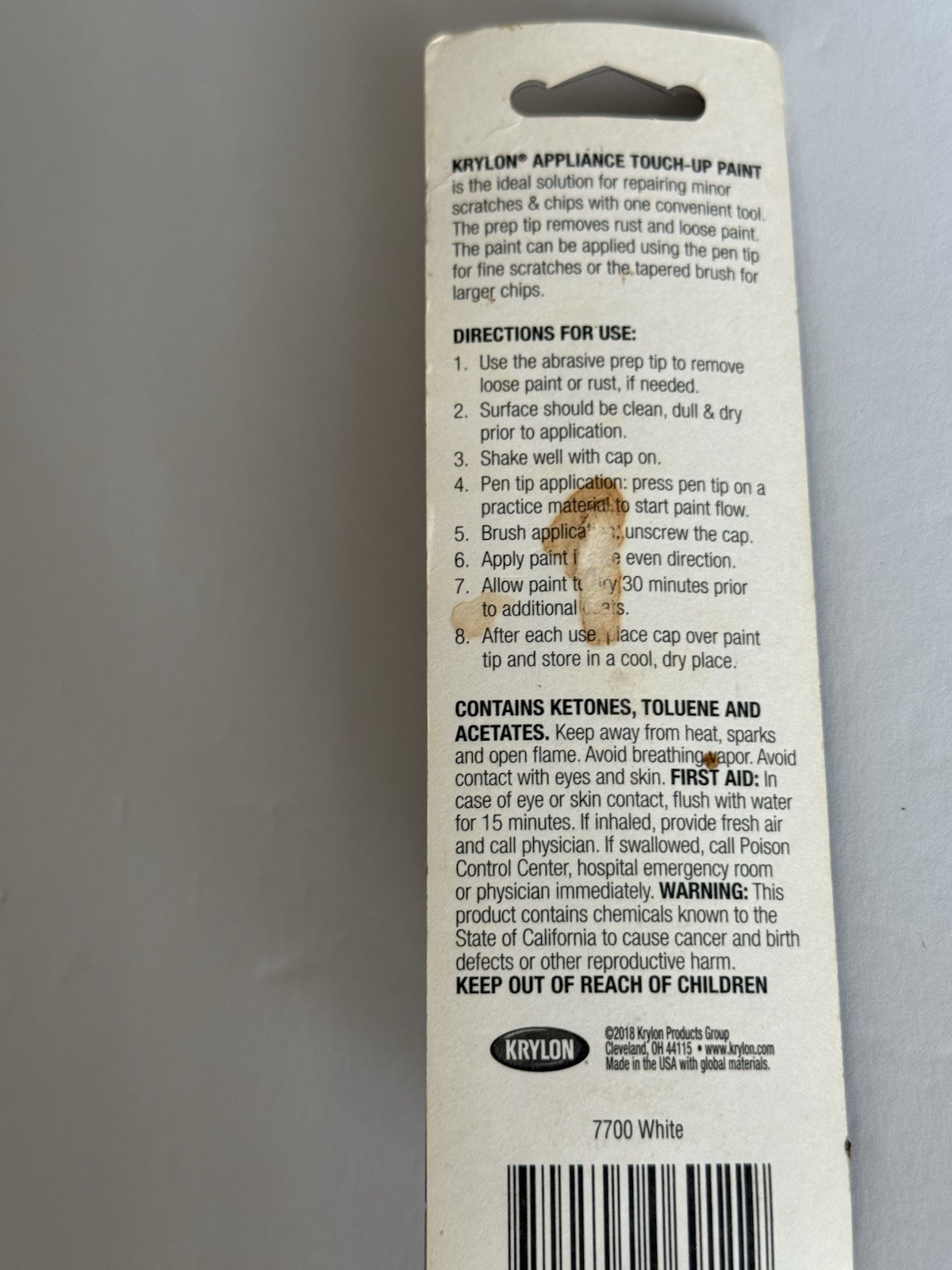 Precision TIP AND Brush on Gloss Enamel White Appliance Touch-Up Paint