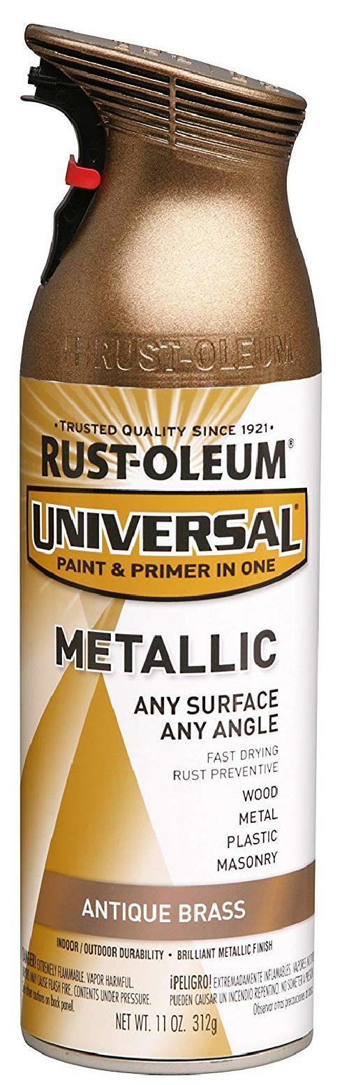 Rust-Oleum Universal All Surface Spray Paint, 11 oz, Metallic Antique Brass