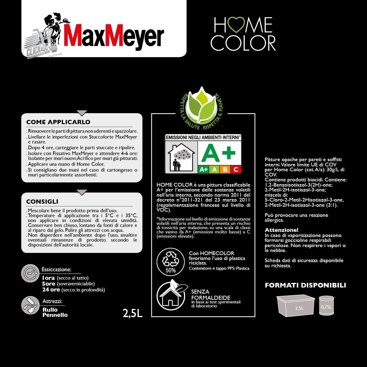 MaxMeyer Super Washable Colorful Matte Professional Interior Wall Paint 2.5L