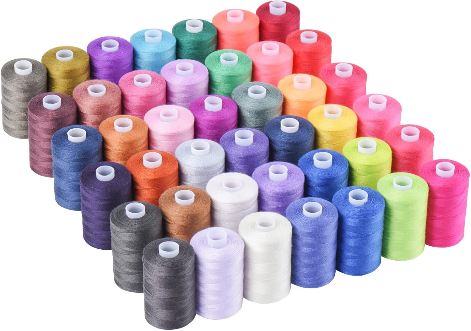 All Purpose Sewing Thread, 42 Spool Assorted 1000 Yards Polyester Threads for Se