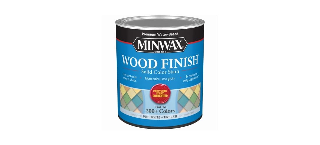 Minwax Wood Finish Water-Based Solid Color Stain White Tint Base 1 Quart 10811