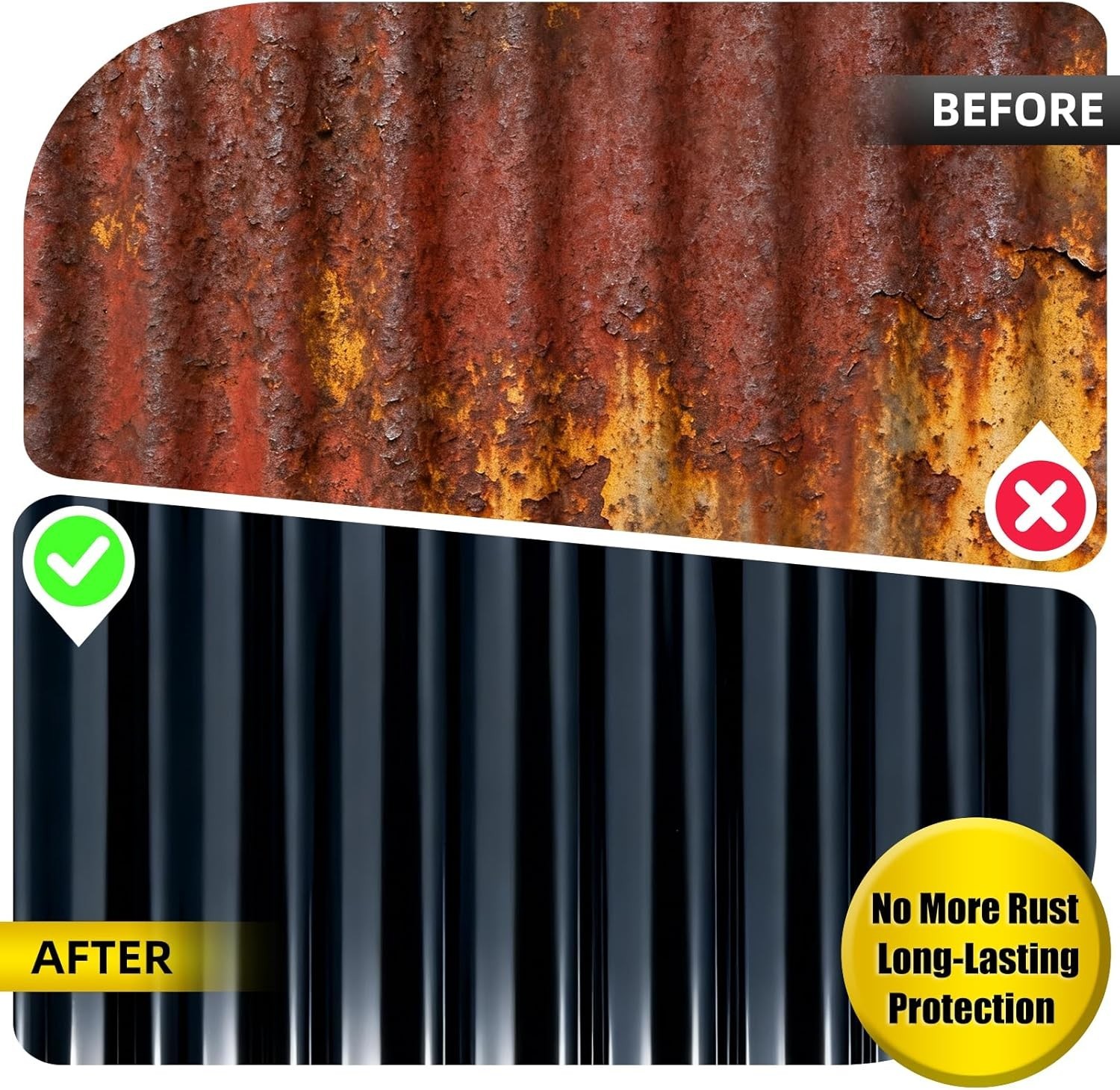 2in1 Rust Converter & Metal Primer 35oz Black Anti Rust Paint Coating
