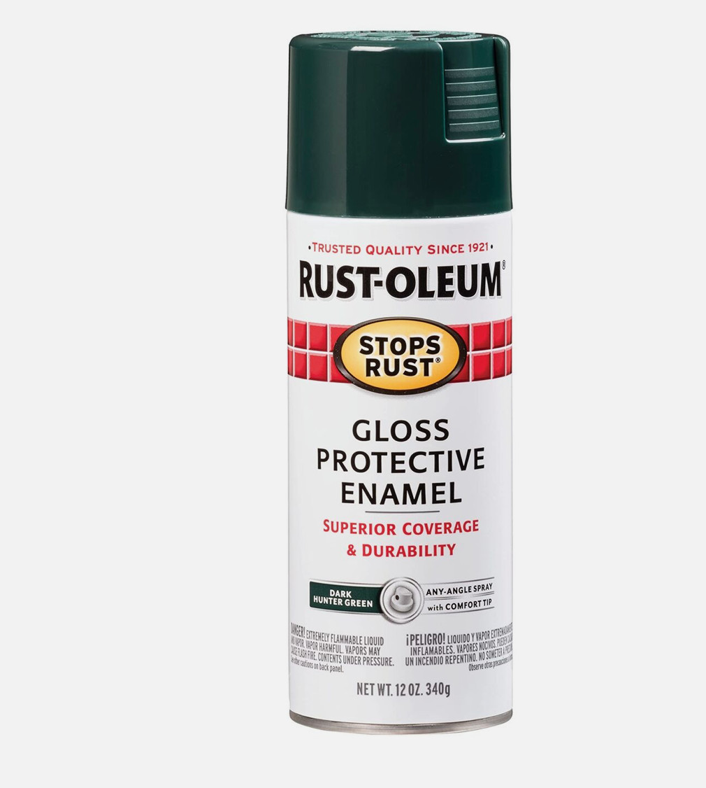 Rust-Oleum 7733830 Stops Rust Spray Paint 12 oz Gloss Dark Hunter Green LOT OF 2