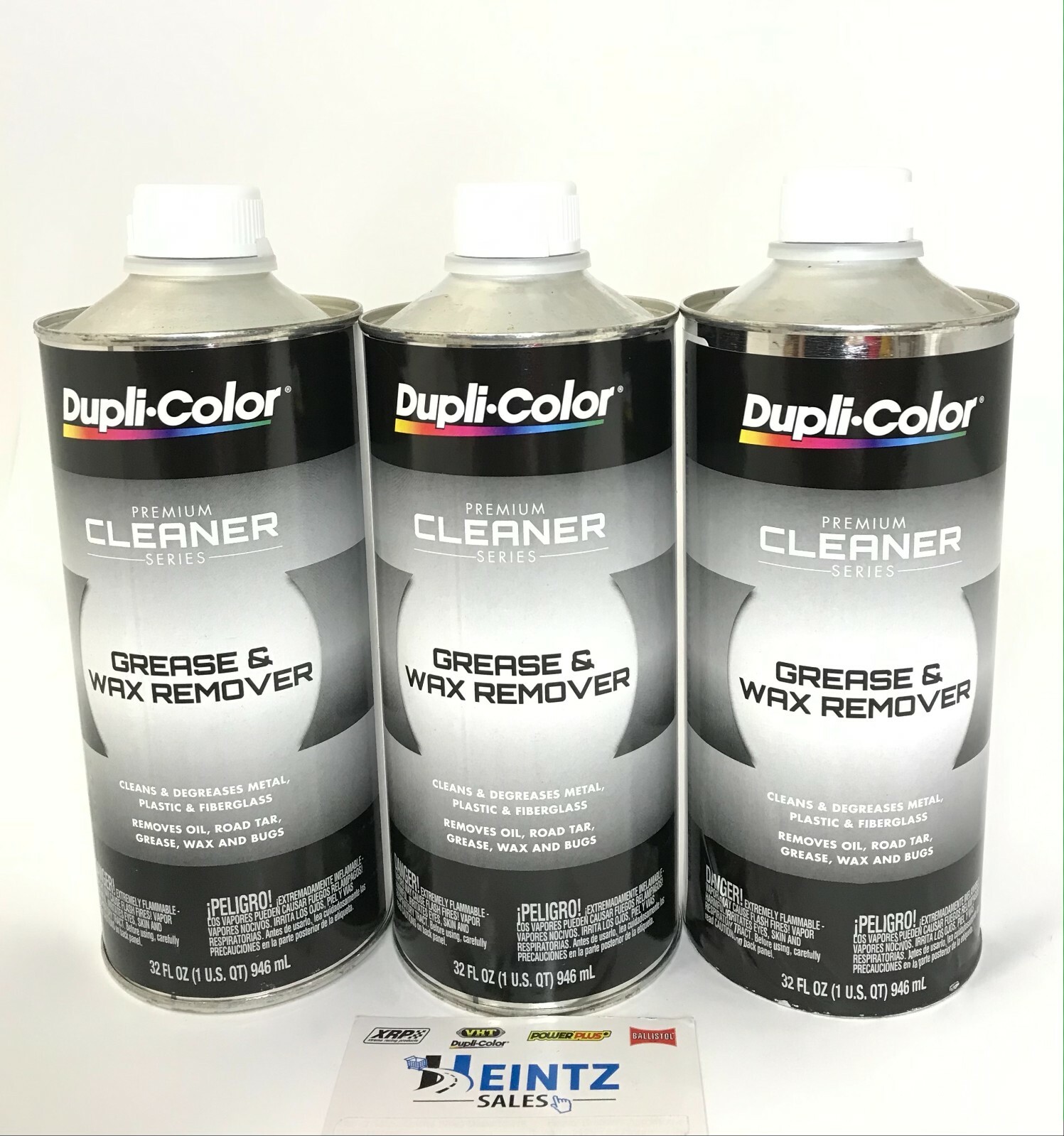 DUPLICOLOR CM541-3 PACK Premium Cleaner Series Grease and Wax Remover -1 quart