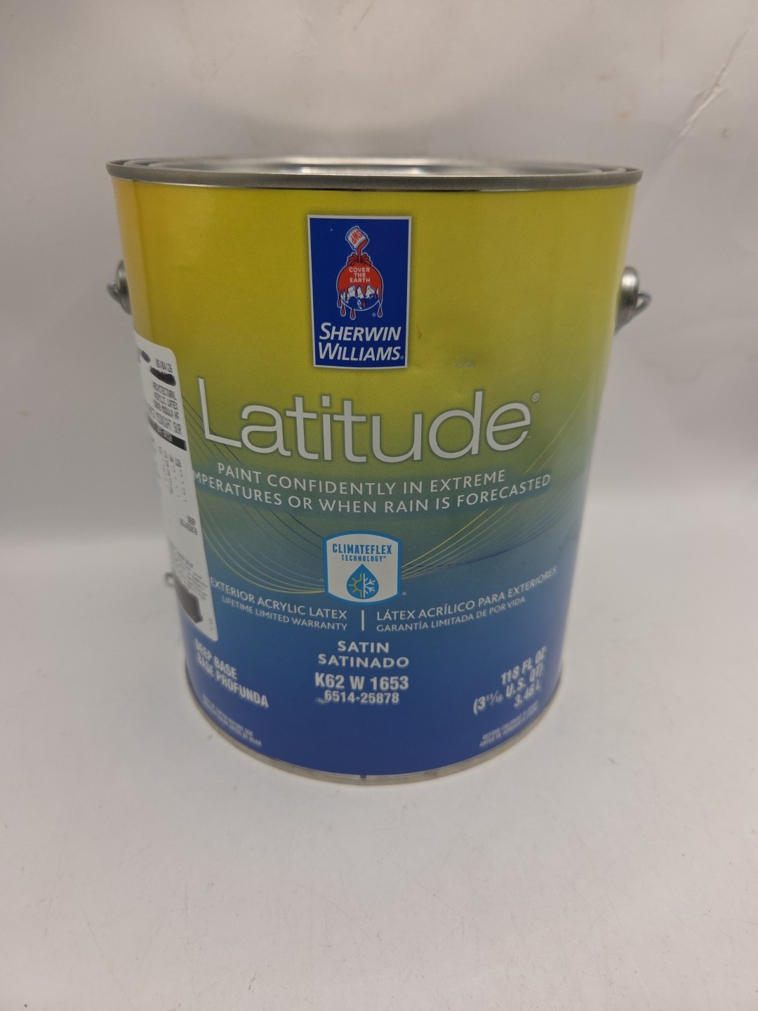 1 Gallon Sherwin Williams Latitude Exterior Satin Color Midnight Surf
