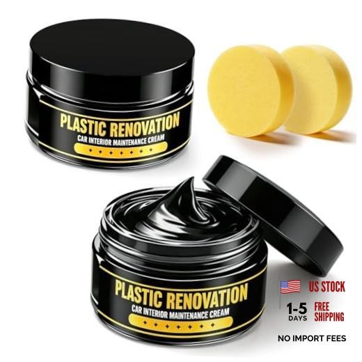 2PC car Tire Nourish Wax Cream Paste, with Sponge,Also applicable,Dashboard,
