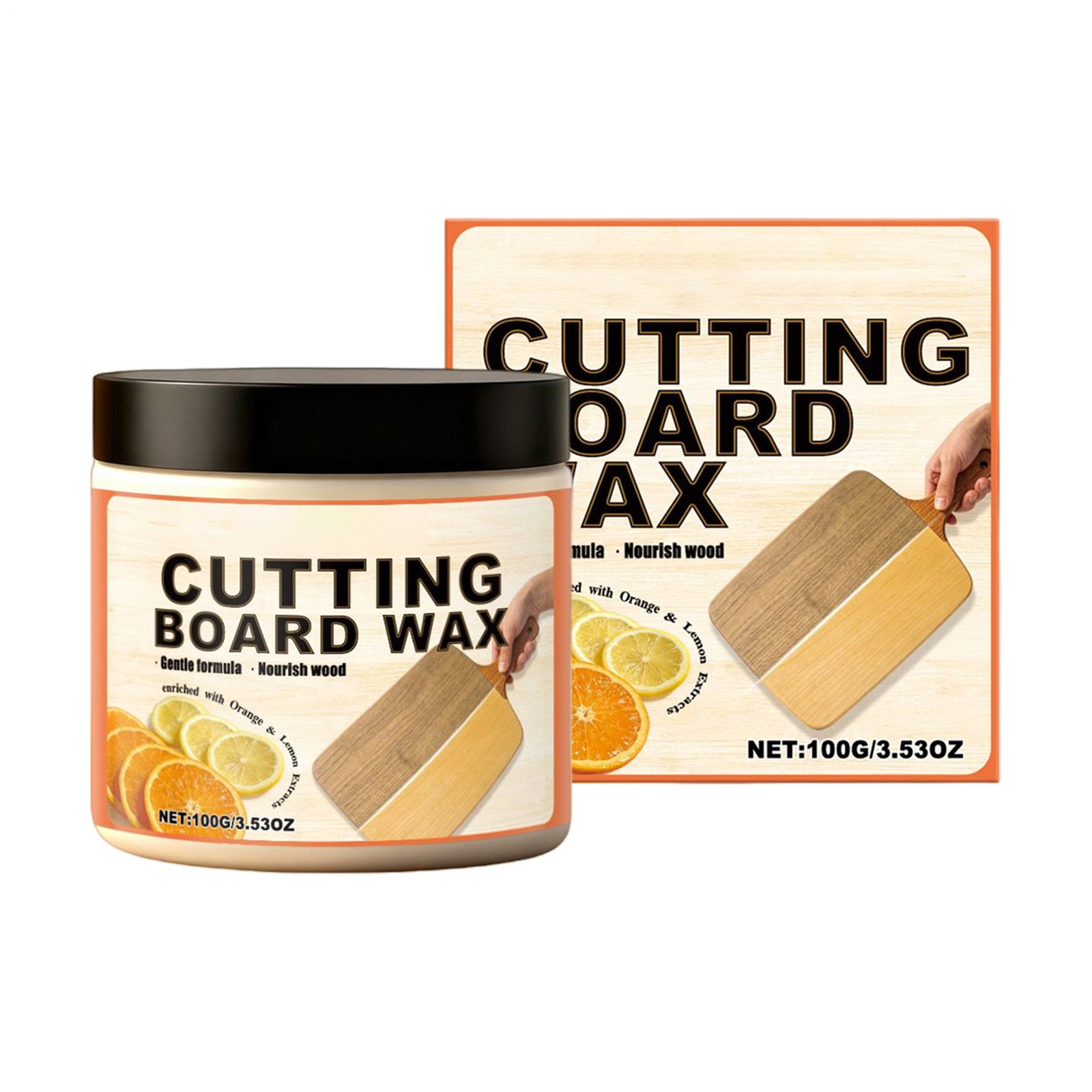 Cutting Board Wax 100g Food Grade Citrus Flavor Wood Furniture Wax Home Supplies