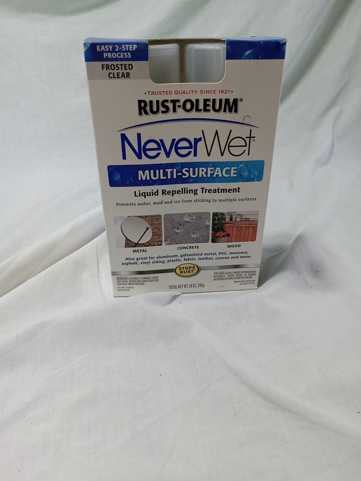 Multi-Surface Liquid Repelling Treatment Rust-Oleum NeverWet Frosted Clear NEW
