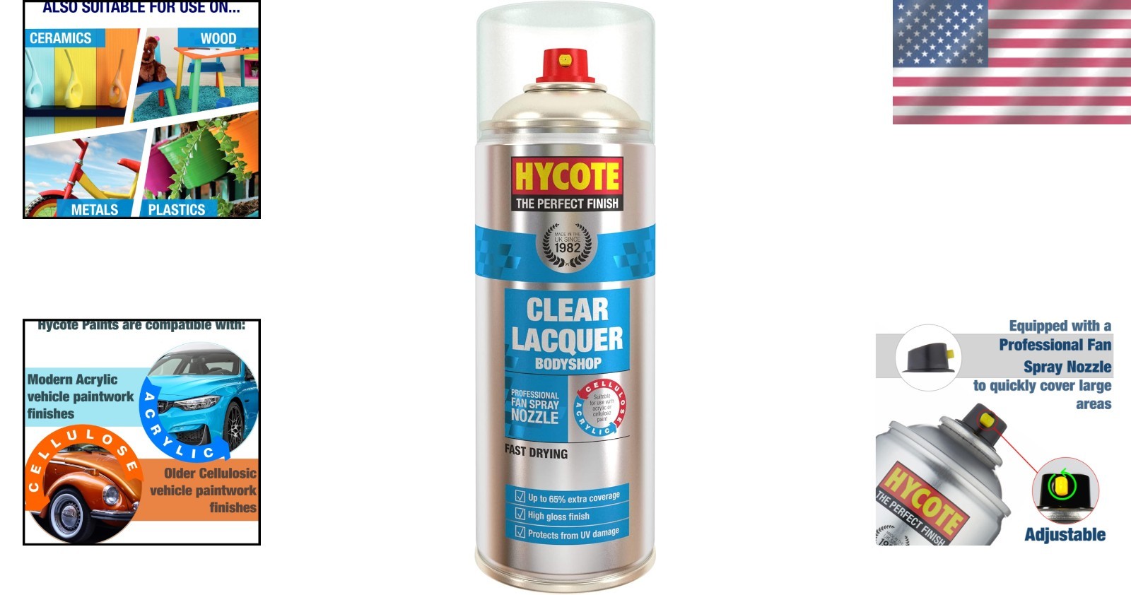 Clear Coat Lacquer Spray – 13.5 Oz with Integrated Fan Nozzle for Easy Use