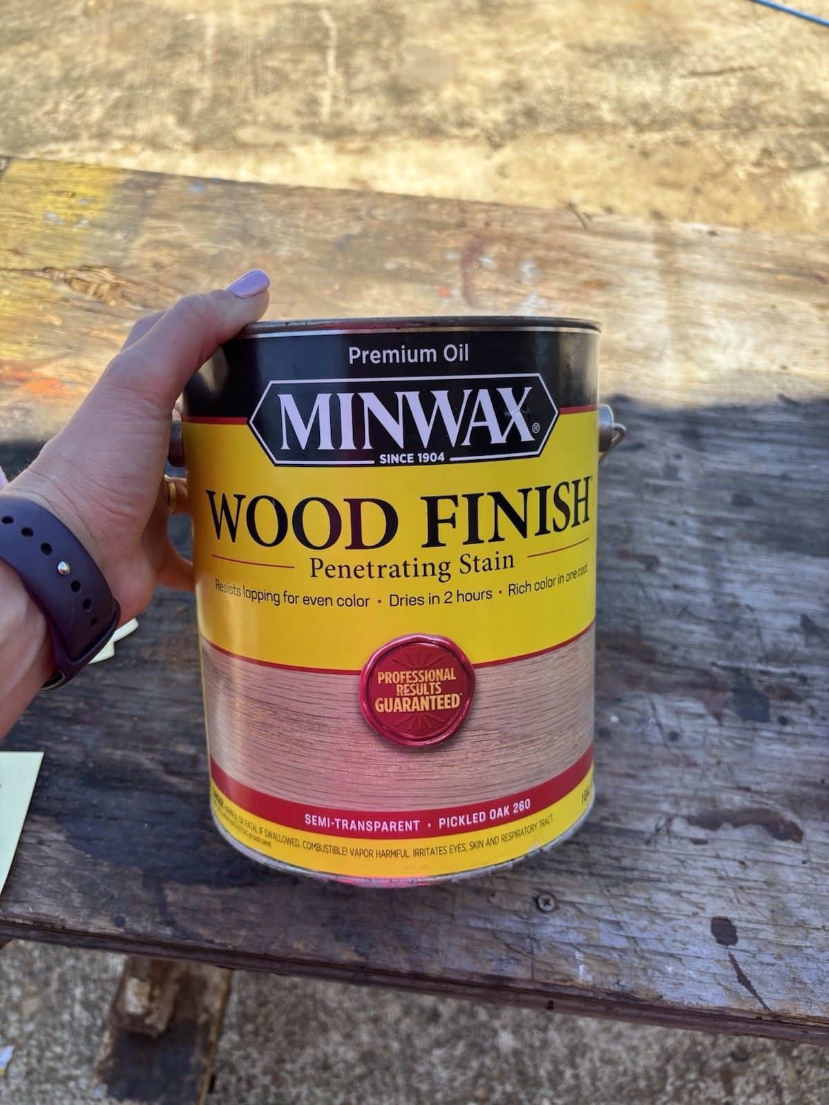 Minwax Wood Finish Penetrating Stain Pickled Oak 260 1 Gallon