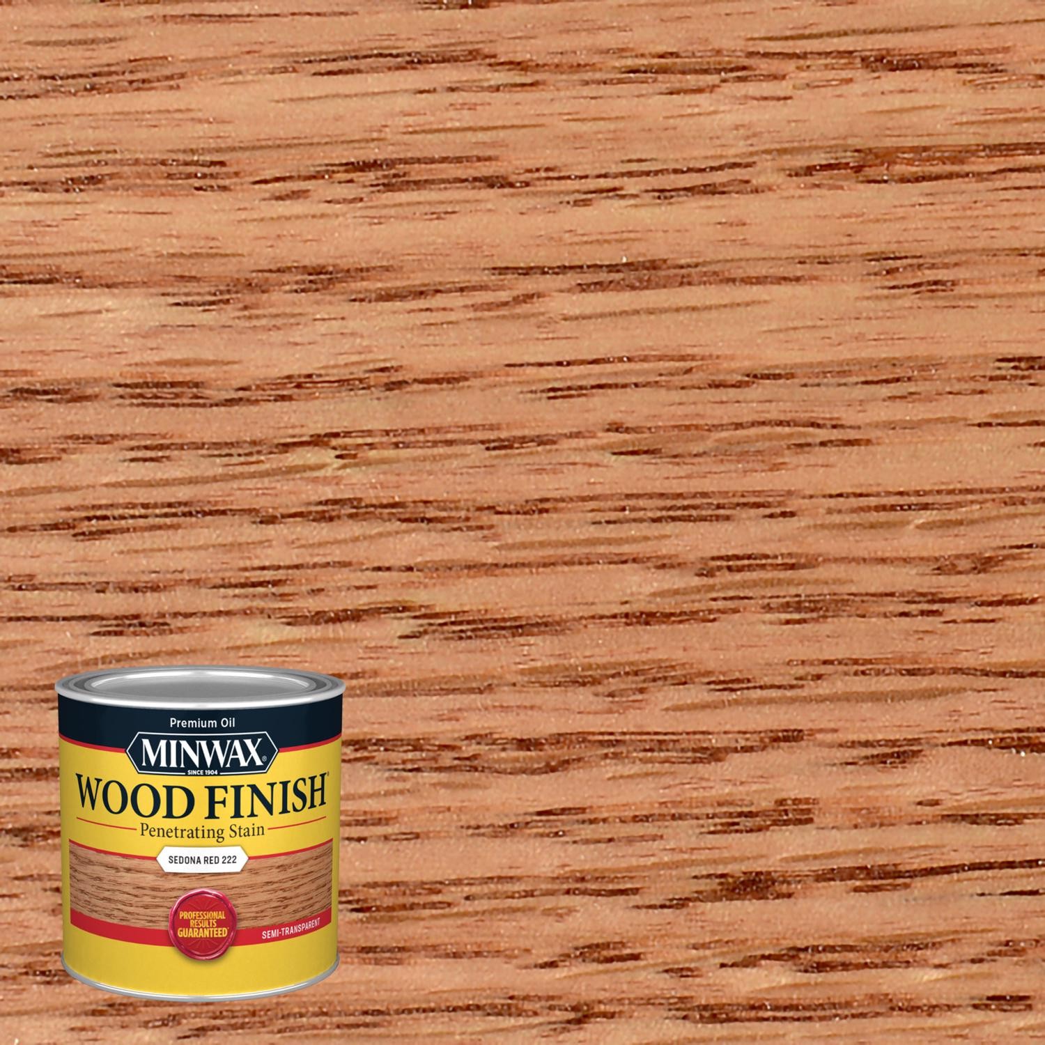 Minwax 222204444 Sedona Red 150 sq. ft. Coverage Wood Stain 1/2 Pint (Pack of 4)