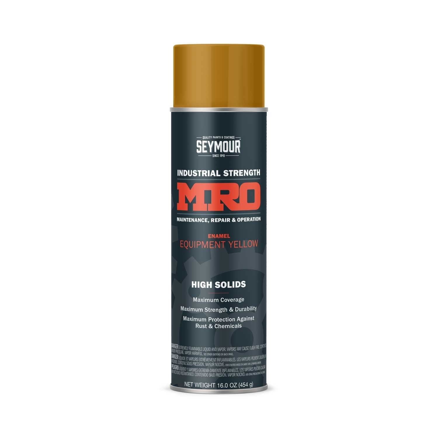 620-1443 Industrial Mro High Solids Spray Paint, Equipment Yellow 16 Fl Oz (pack