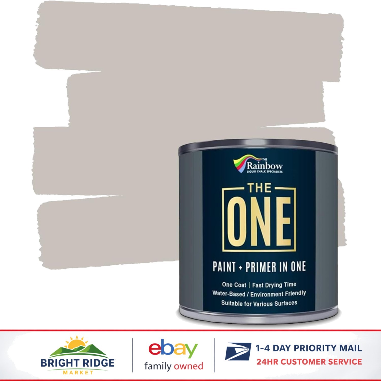 All-In-One Paint and Primer Soft Taupe Gloss for Indoor and Outdoor Use