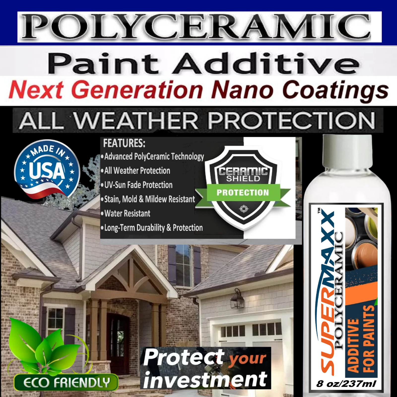 POLYCERAMIC LATEX PAINT ADDITIVE BEST PROTECTION FOR ALL WATER BASED PAINTS