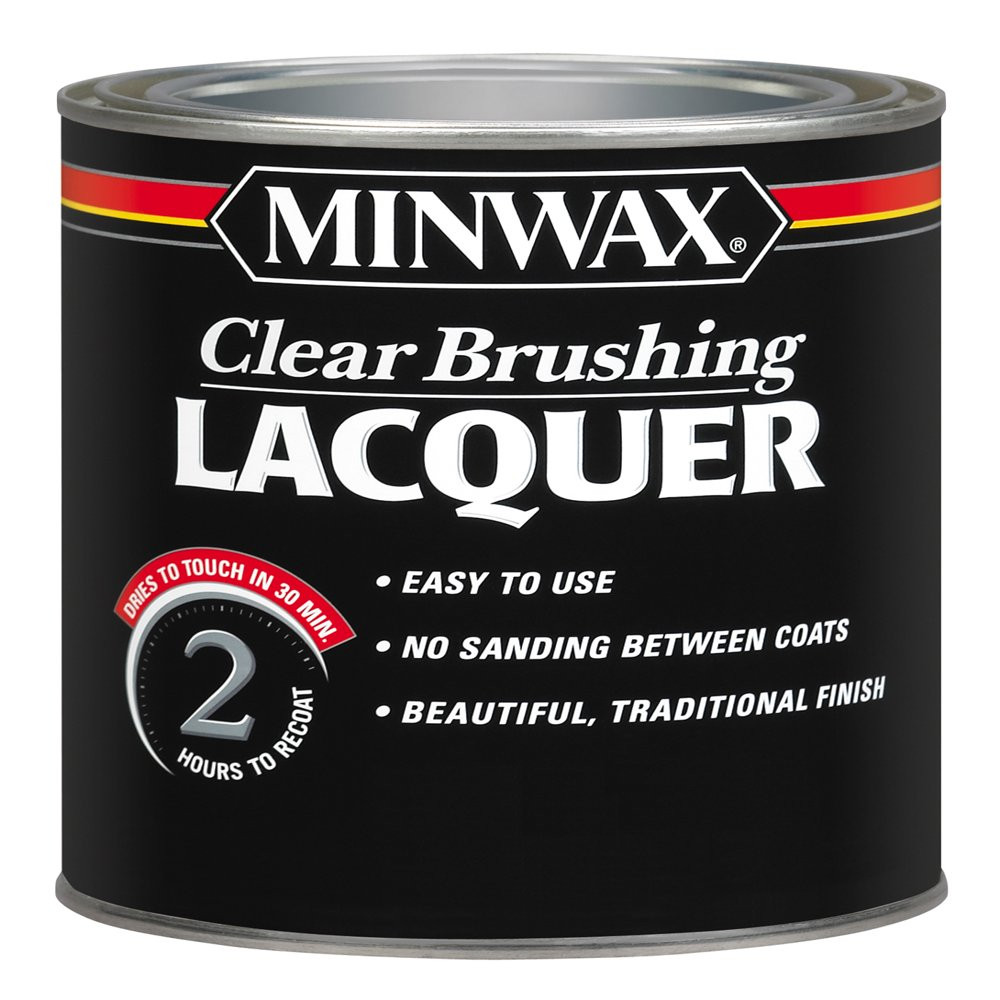 Semi-Gloss Clear Brushing Lacquer Finish Woodwork Furniture Doors Cabinets 1 Qt