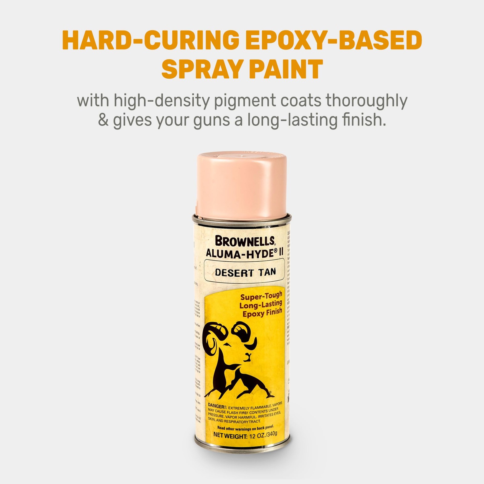 Aluma-Hyde 2 Epoxy Based Firearms Finish Aerosol Can Desert Tan