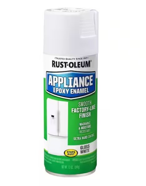 Rust-Oleum Epoxy Gloss White Appliance Spray Paint 12oz 6 Pack Metal Indoor