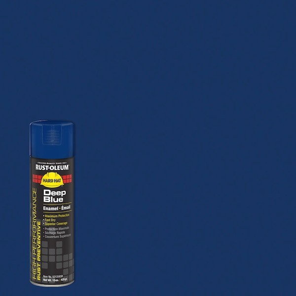 Rust-Oleum V2125838 Rust Preventative Spray Paint, Deep Blue, Gloss, Solvent,