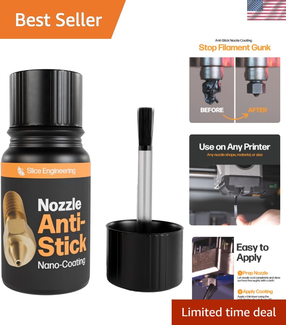 3 mL PTFE Nanosuspension Paint – Prevents Plastic Buildup on 3D Printer Nozzles