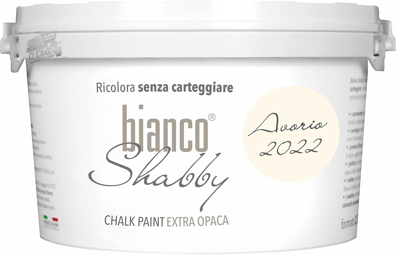 Shabby Chic Ivory Painting 2.5L Chalk Paint Furniture Walls Vintage Extra Matte 20