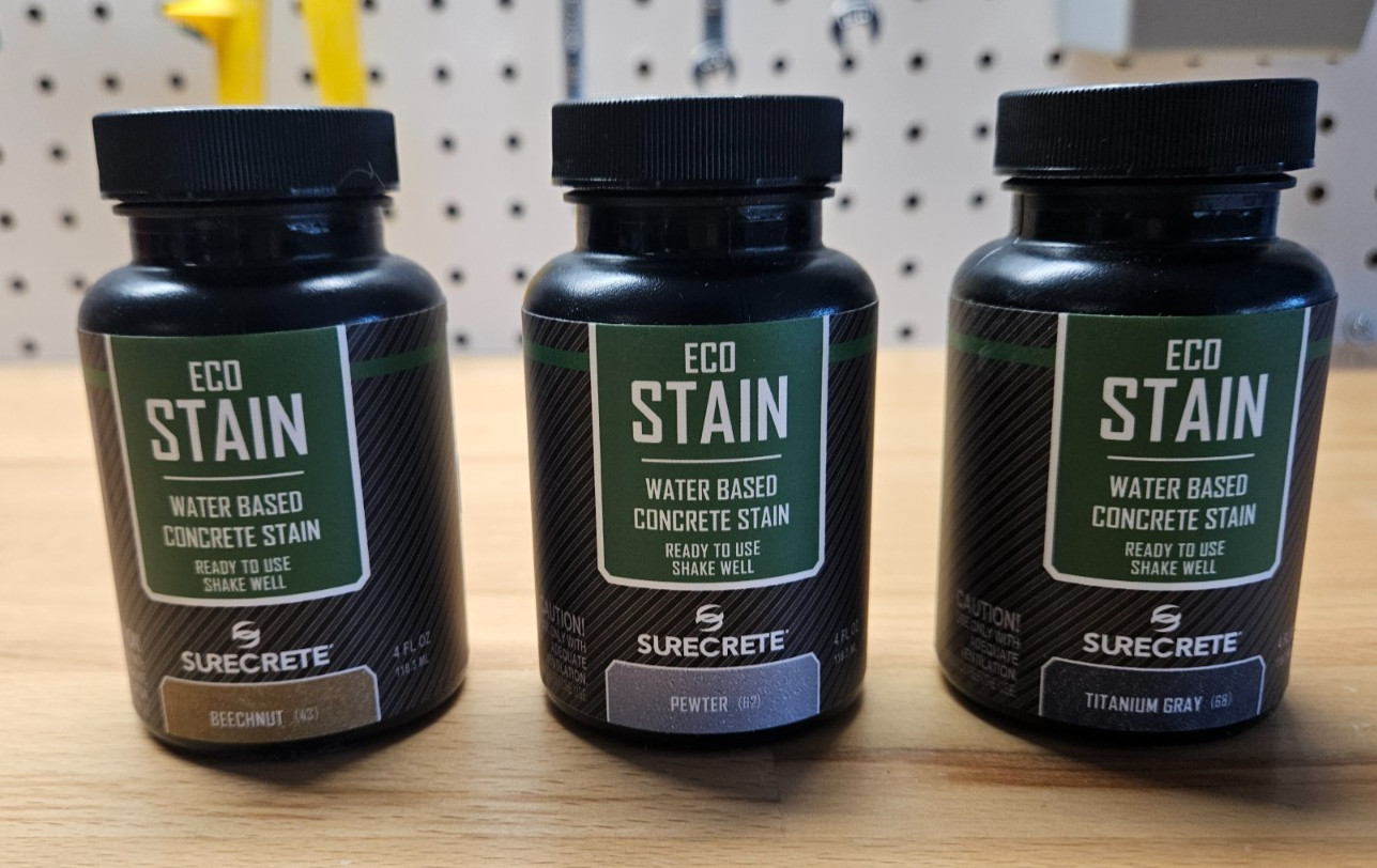 SureCrete Eco-Stain Water-Based Stain for Concrete – 3 Pack (opened)