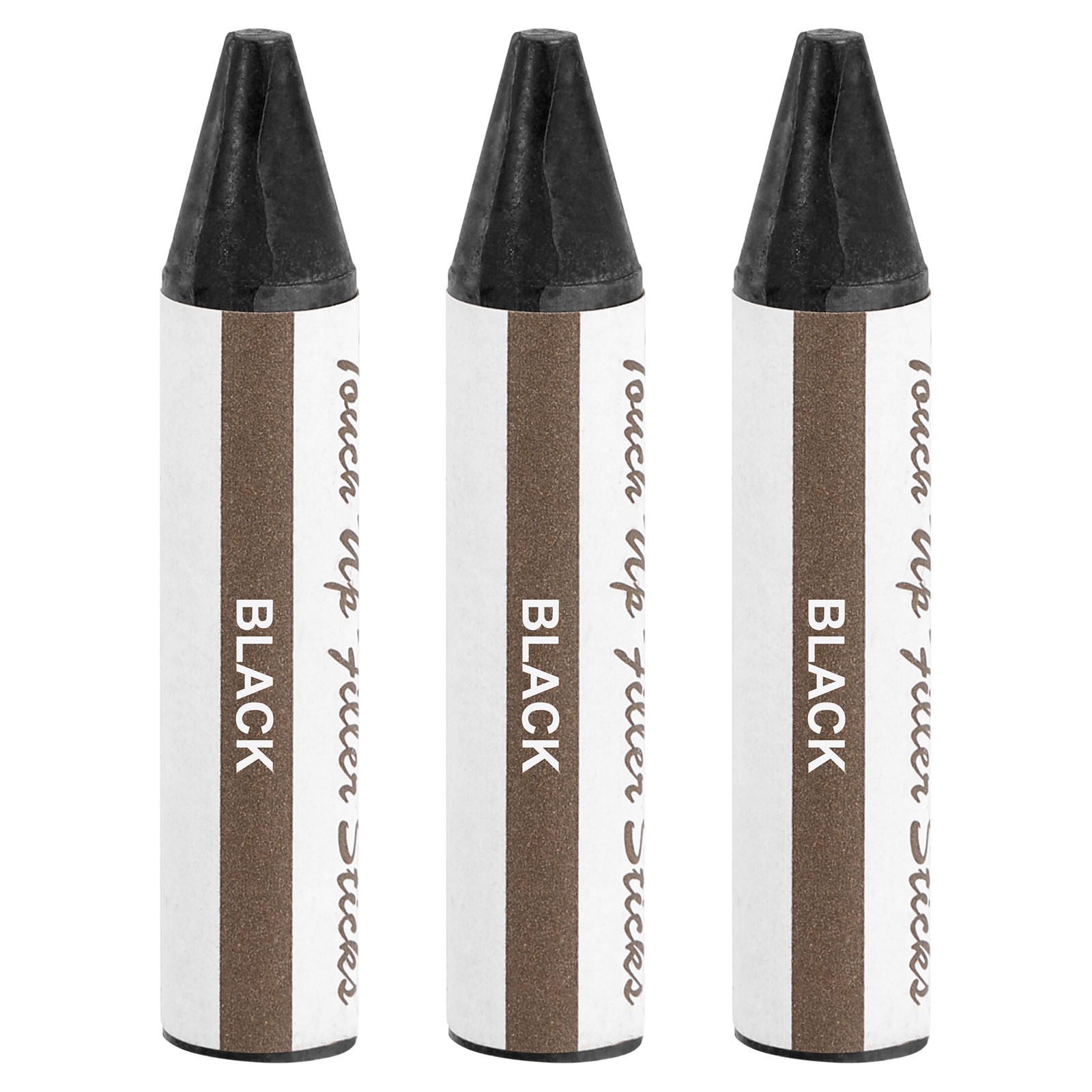 Wood Filler Stick, 3 Pcs Wax Sticks Wood Touch Up Markers, Black
