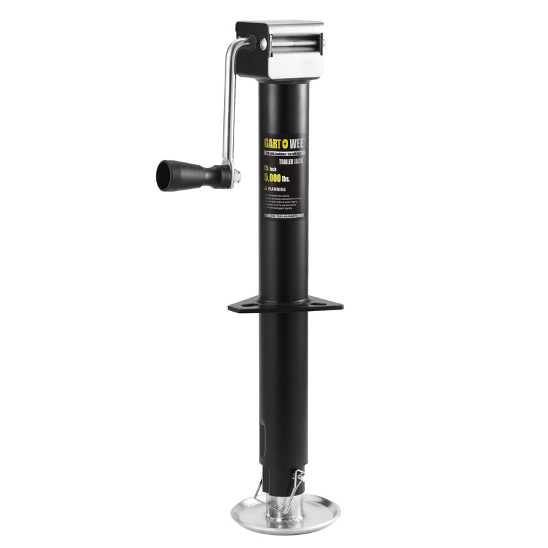 Gartowee 5000 Lbs A-Frame Trailer Jack 15 Vertical Travel Adjustable Drop Leg
