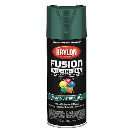 Krylon K02789007 Rust Preventative Spray Paint, Hunter Green, Gloss, Solvent,