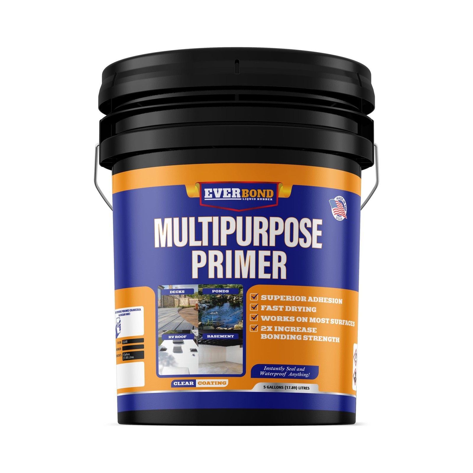 Everbond Multipurpose Primer – Primer for Roof Coatings – Use on EPDM Rubber,…