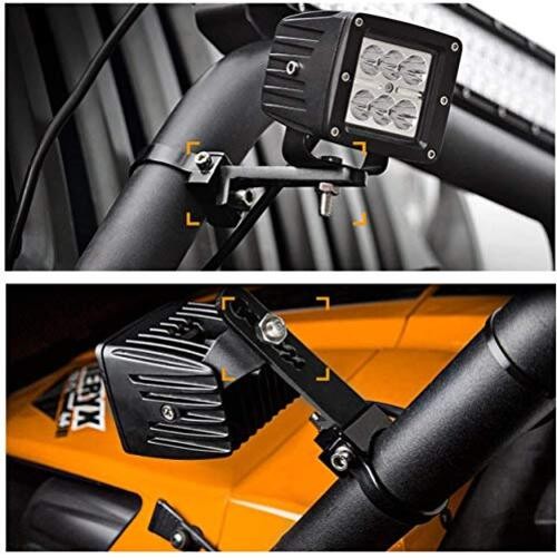 Bull Bar LED Light Mounts – Tube Clamps, 2pcs for Off Road Lights 1.75″