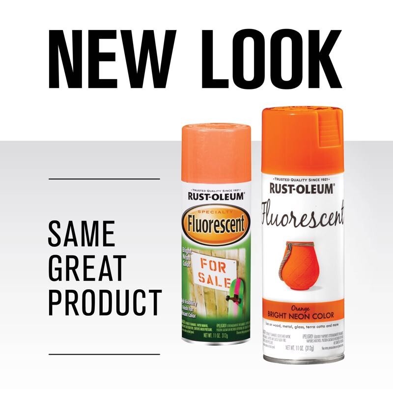 Rust-Oleum Specialty Fluorescent Orange Bright Neon Color Spray Paint 11 oz
