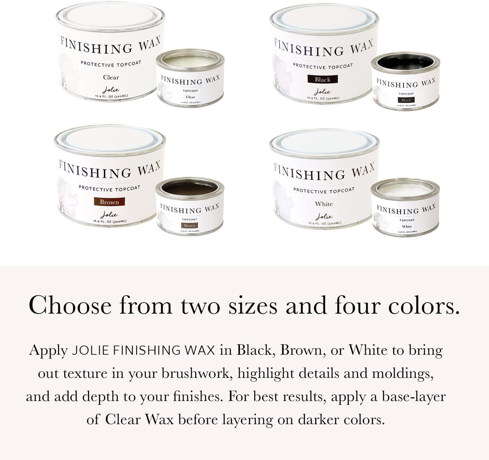 Finishing Wax Odorless Protective Topcoat Paint for Interior Furniture Cabinets