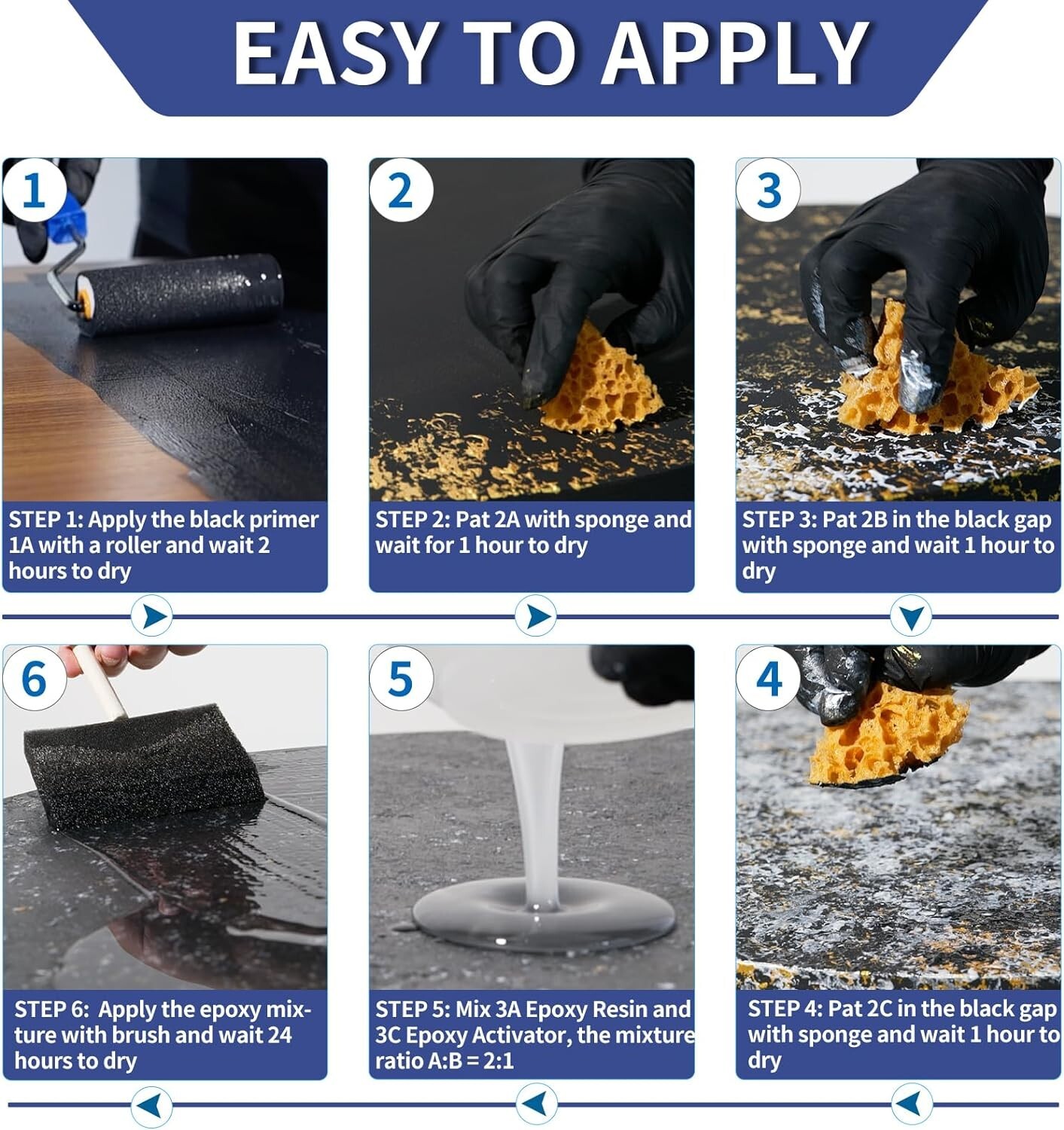 Epoxy Countertop Paint Kit – Granite Counter Top Refinishing Paint Kit for Ki…