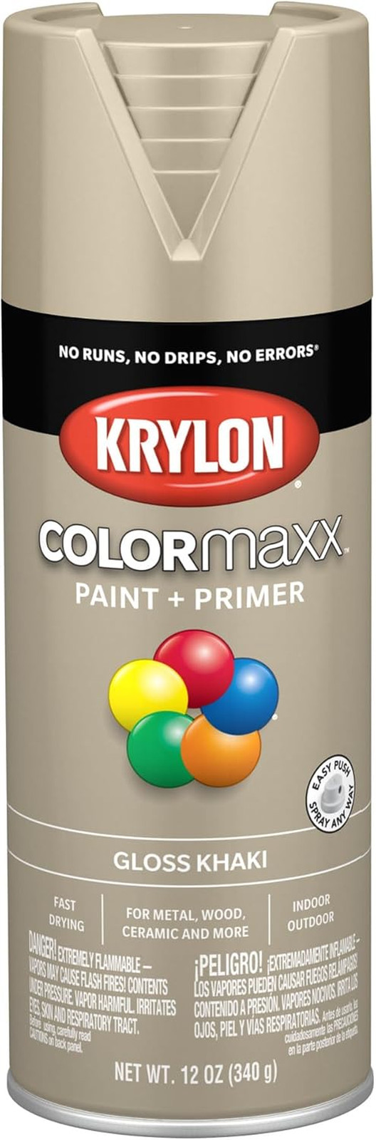 ColorMaxx 12 Oz. Gloss Spray Paint, Khaki – 1 Each