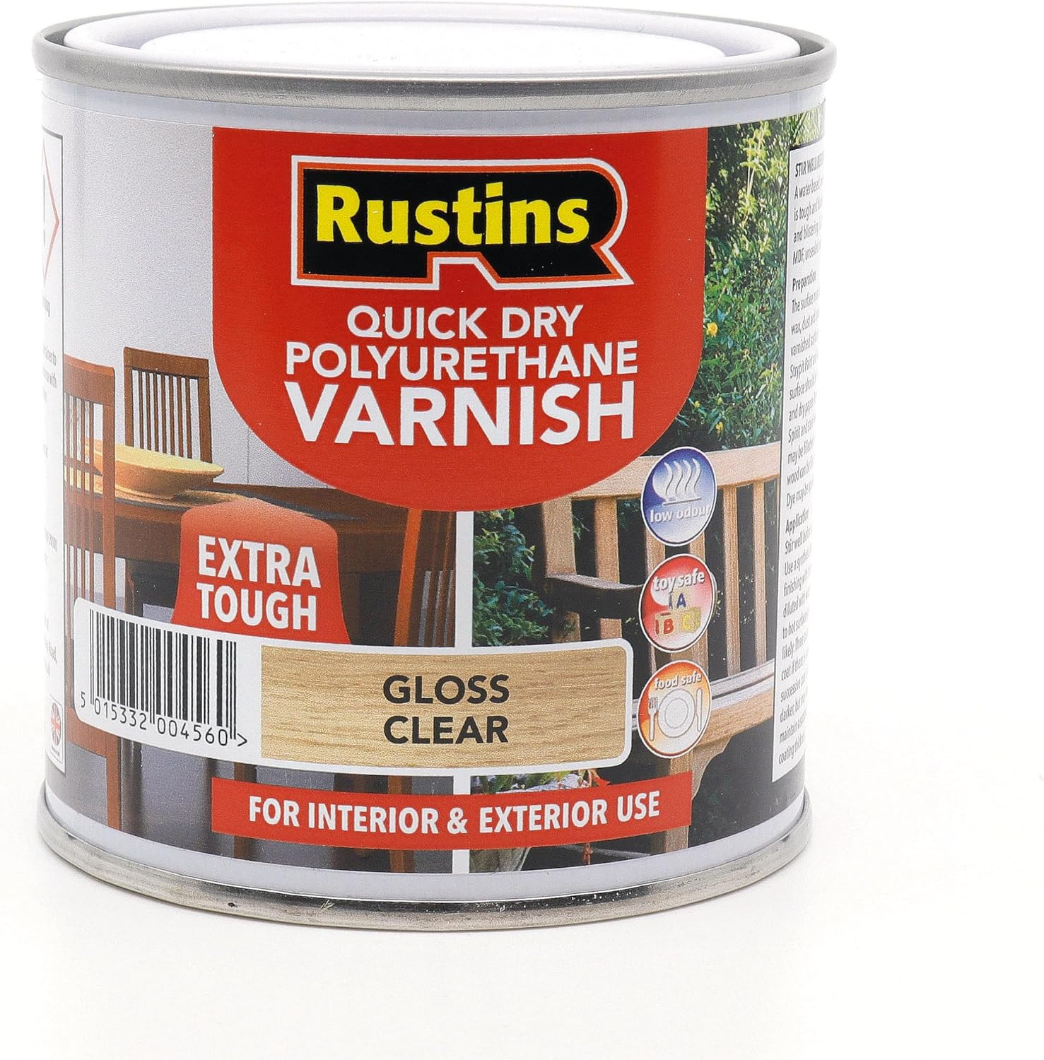Quick Dry Polyurethane Varnish Gloss Clear 250Ml