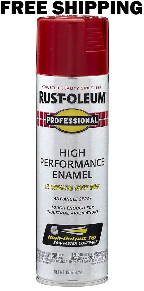 Rust-Oleum Professional High Performance Enamel Spray Paint Gloss Safety Red
