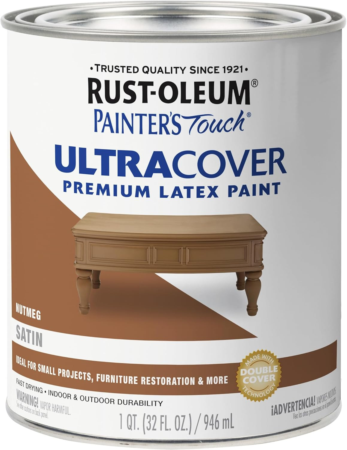 , Satin Nutmeg 240284 Painters Touch Quart Latex, 32 Fl Oz (Pack of 1)