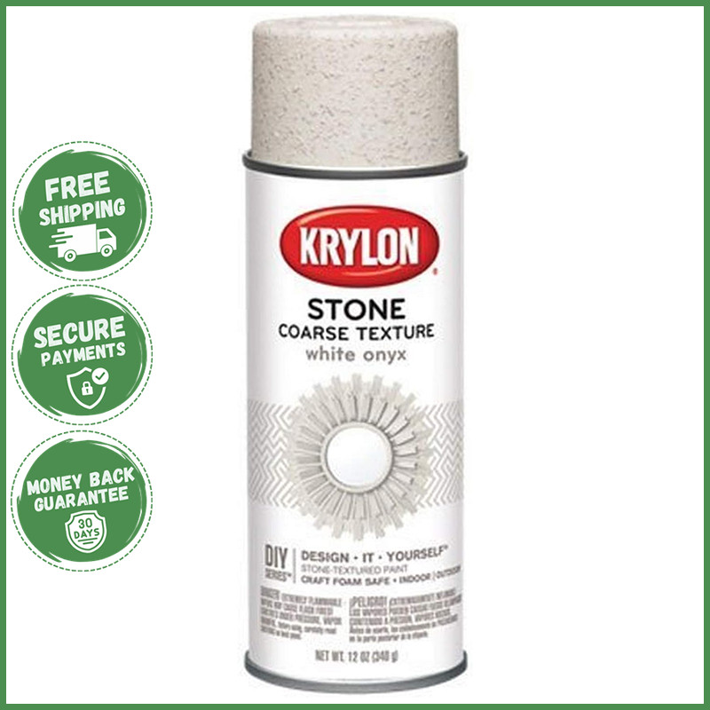 COARSE STONE TEXTURE FINISH SPRAY PAINT White Onyx Coating Decorative Coverage