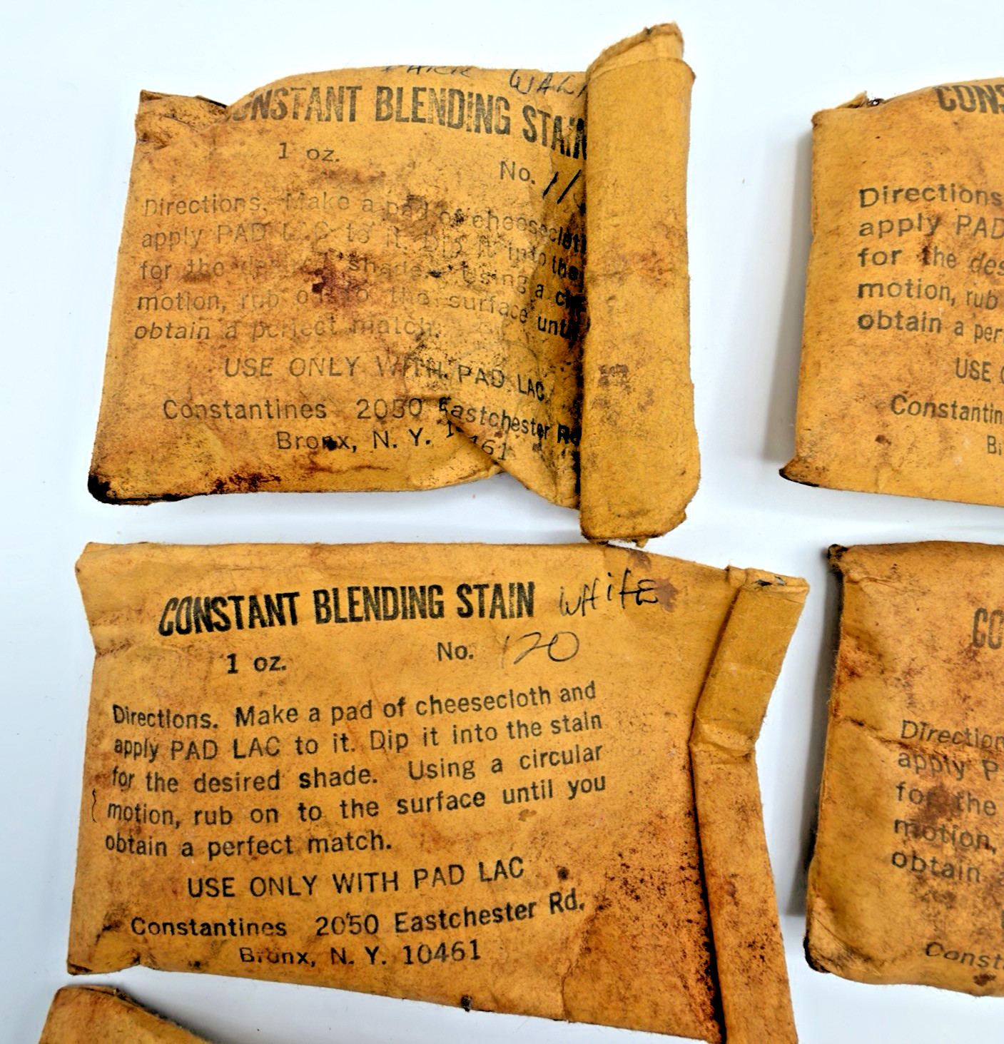 Constantine’s Blending Stain Powder Lot 15 Pc Assorted Colors Wood Touch Up VTG