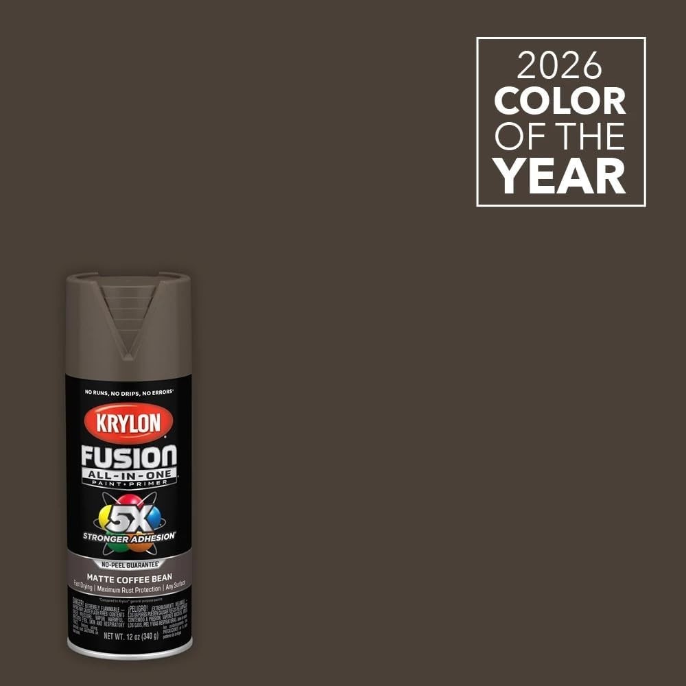 Transform Your Space with Fusion All-In-One Matte Coffee Bean Spray Paint, 12 oz